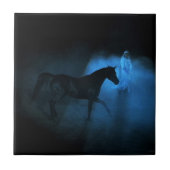 Arabisch paard en traine tegeltje (Voorkant)