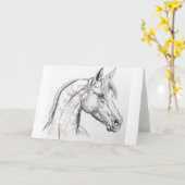 Arabisch paard generisch wenskaart kaart (Gele Bloem)