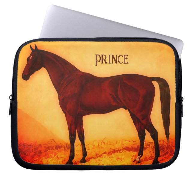 Arabisch paard - gepersonaliseerd laptop sleeve (Voorkant)