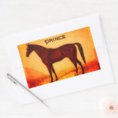 Arabisch paard - gepersonaliseerd rechthoekige sticker (Envelop)