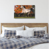 Arabisch paard: herfst 1 canvas afdruk (Insitu (Slaapkamer))