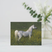 Arabisch paard in bloemen briefkaart (Staand voorkant)
