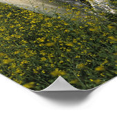 Arabisch paard in bloemen poster (Hoek)