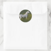 Arabisch paard in bloemen ronde sticker (Tas)