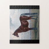 Arabisch paard in een veld legpuzzel (Verticaal)