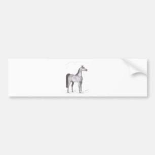 Arabisch paard in Potlood Bumpersticker