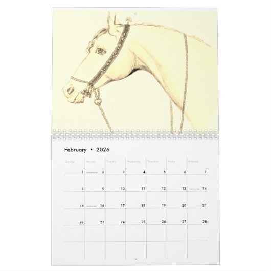Arabisch paard Kalender (Feb 2026)