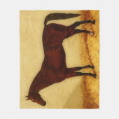 Arabisch paard met kastanjepuis fleece deken (Voorkant)