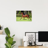 Arabisch paard met vlucht 2 poster (Thuiskantoor)