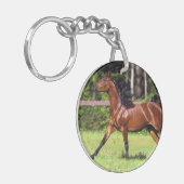 Arabisch paard met vlucht 2 sleutelhanger (Voorkant Links)