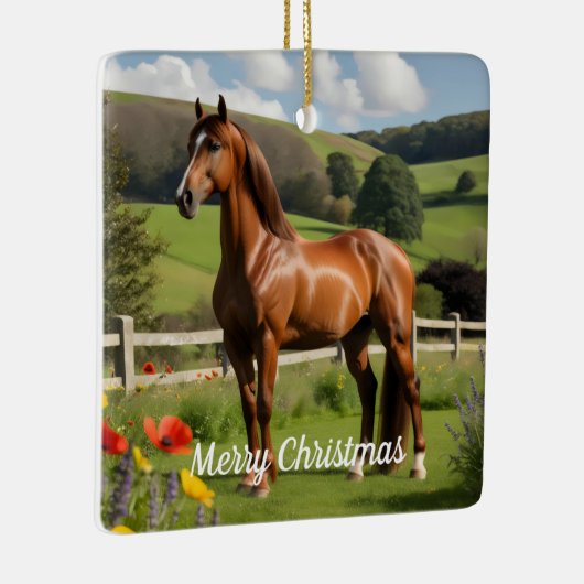 Arabisch paard op het platteland keramisch ornament (Rechts)