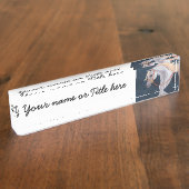 Arabisch Paard portret Bureau Naamplaat Naambordje (Zijkant)