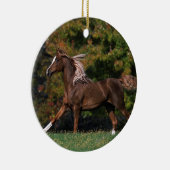 Arabisch paard rijdend in grijsveld keramisch ornament (Rechts)