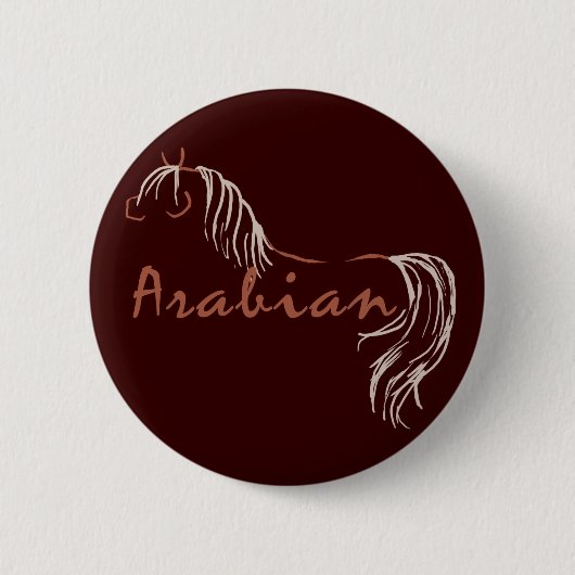 Arabisch paard ronde button 5,7 cm (Voorkant)