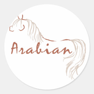 Arabisch paard ronde sticker
