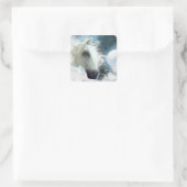 Arabisch paard vierkante sticker (Tas)