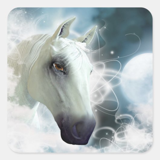 Arabisch paard vierkante sticker (Voorkant)