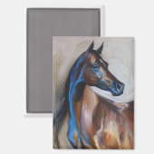 Arabisch paardenschilderij magneet (Voorkant / Achterkant)