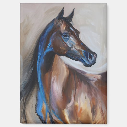 Arabisch paardenschilderij magneet (Voorkant)