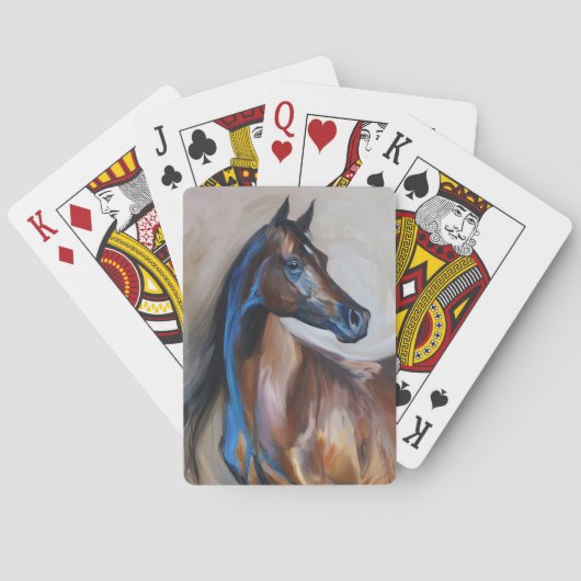 Arabisch paardenschilderij pokerkaarten (Achterkant)