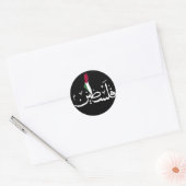 Arabisch Palestina Vlaggenkaart woord - Save Gaza  Ronde Sticker (Envelop)