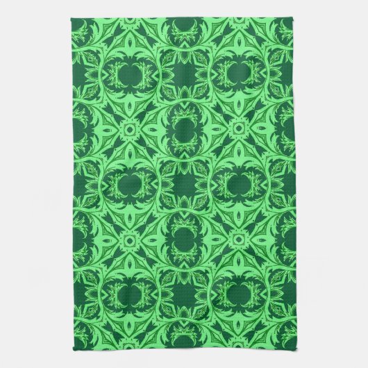  arabisch patroon - Emerald Green Kitchen T Theedoek (Verticaal)