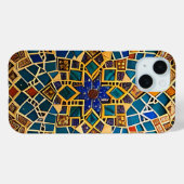 Arabisch patroon in beige en turquoise blauw Case-Mate iPhone case (Achterkant (horizontaal))