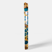 Arabisch patroon in beige en turquoise blauw Case-Mate iPhone case (Achterkant / Links)