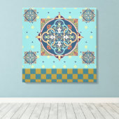 Arabisch patroon - omhuld canvas afdruk (Insitu (Houten vloer))