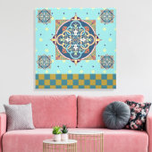 Arabisch patroon - omhuld canvas afdruk (Insitu (Woonkamer))