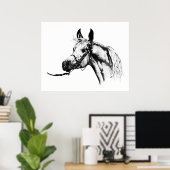 Arabisch portret in Pen & Ink Poster (Thuiskantoor)