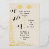 Arabisch Romantisch Uniek Eenvoudig Minimalistisch Folie Uitnodiging (Voorkant)