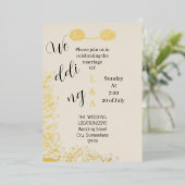 Arabisch Romantisch Uniek Eenvoudig Minimalistisch Folie Uitnodiging (Staand Voorkant)