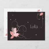 Arabisch-roze-sterrengeboorteplaats Briefkaart (Voorkant / Achterkant)