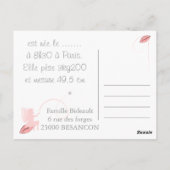 Arabisch-roze-sterrengeboorteplaats Briefkaart (Achterkant)