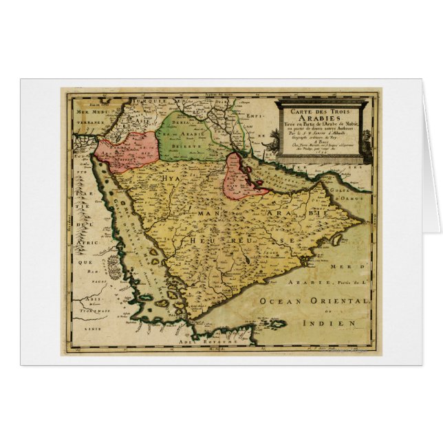 Arabisch schiereiland van de kaart van het Midden- (Voorkant Horizontaal)