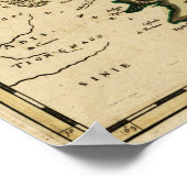 Arabisch schiereiland van de kaart van het Midden- Poster (Hoek)