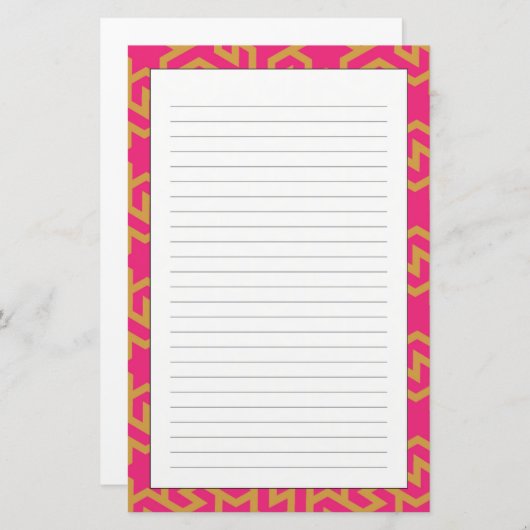 Arabisch Star-vormig patroon Briefpapier (Voorkant / Achterkant)