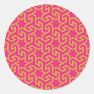 Arabisch Star-vormig patroon Ronde Sticker