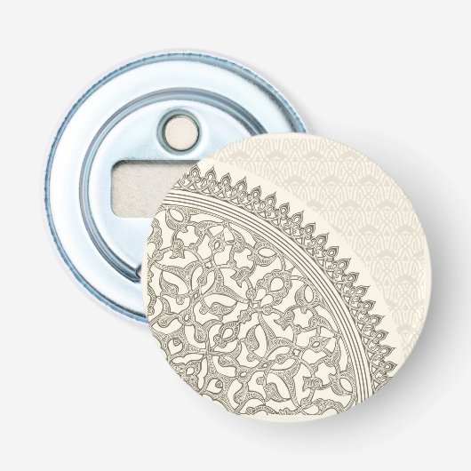 Arabisch stijlblad button flesopener (Voorkant)