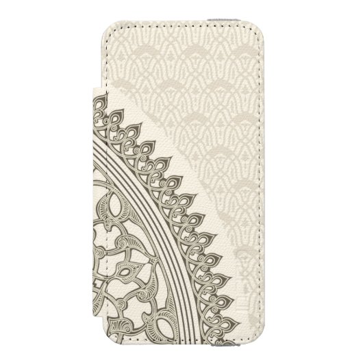 Arabisch stijlblad incipio iPhone portemonnee hoesje (Voorkant Agenda)