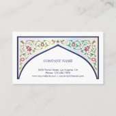 Arabisch stijlblauw islamitisch moslim in het Midd Visitekaartje (Achterkant)