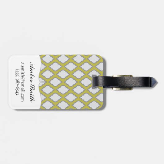 Arabisch stijlpatroon bagagelabel (Achterkant horizontaal)