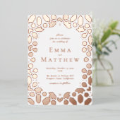 Arabisch Tegel Mediterrane bruiloft Folie Uitnodiging (Staand Voorkant)