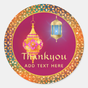 Arabisch Thema-avond Magische Lantaarns Gepersonal Ronde Sticker