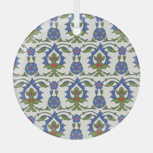 Arabisch Traditioneel: Iznik Tegel Naadloos. Glas Ornament (Voorkant)