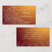 Arabisch visitekaartje met oosterse hennestijl (Voorkant / Achterkant)