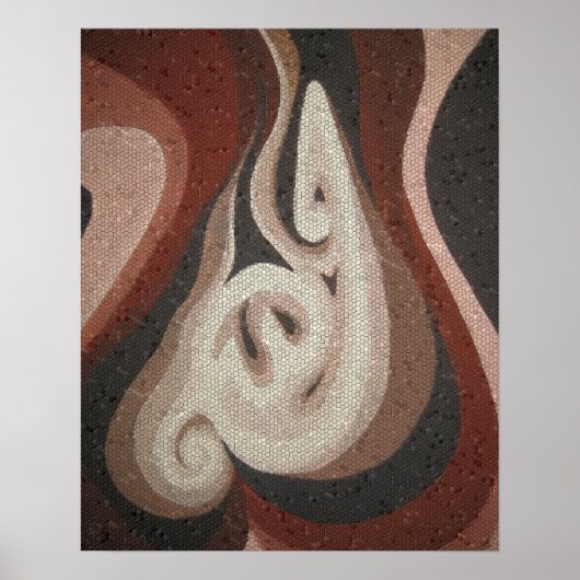 Arabisch woord (Allah) God in mozaïekafwerking Afd Poster (Voorkant)