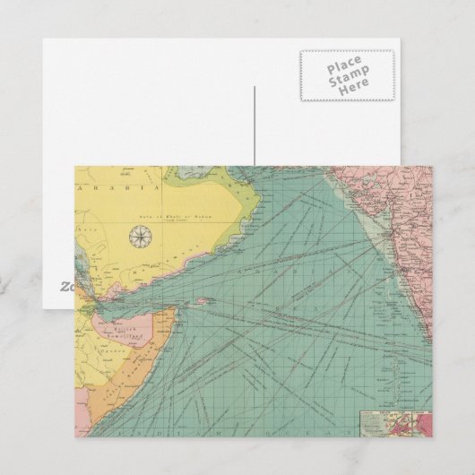 Arabisch Zee Briefkaart (Voorkant / Achterkant)