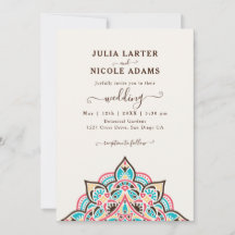 Arabische Art Nouveau Bloemenboog Mandala bruiloft